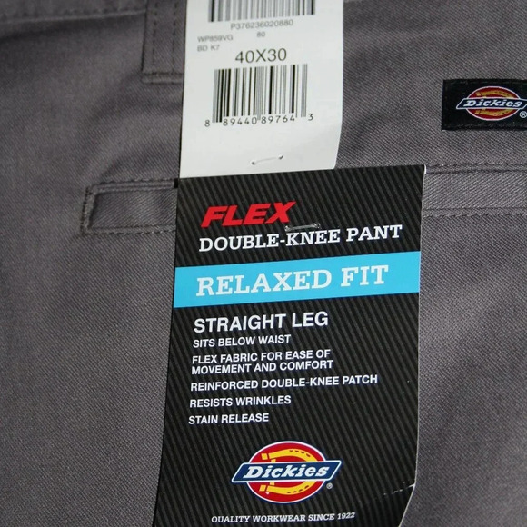 Dickies 40 x 30 Double Knee Relaxed Fit Stright Leg Men's Work Pants NWT - Picture 1 of 16